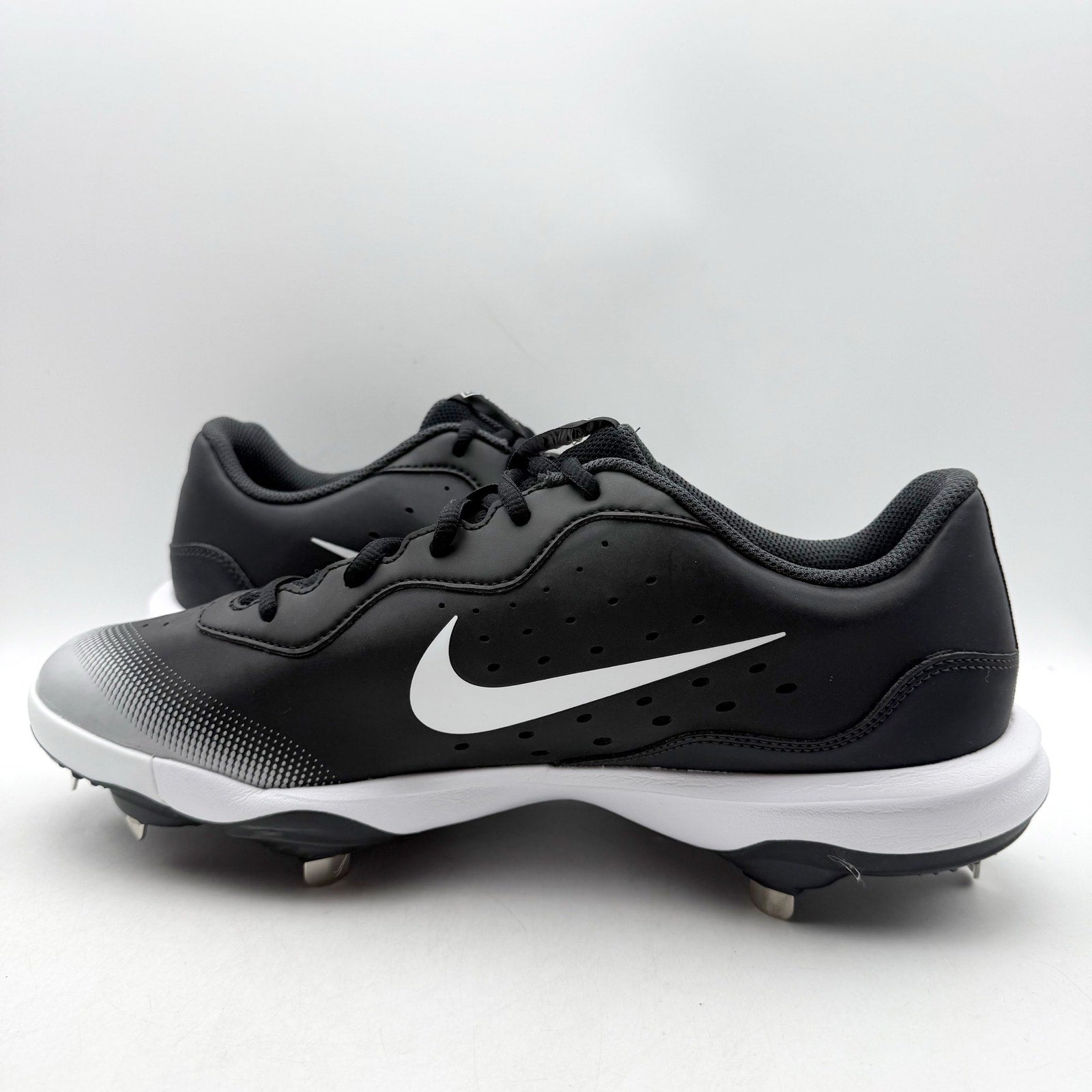 Nike Mens Alpha Huarache Varsity 4 Low Baseball Cleats US 12 Black Grey NWOB