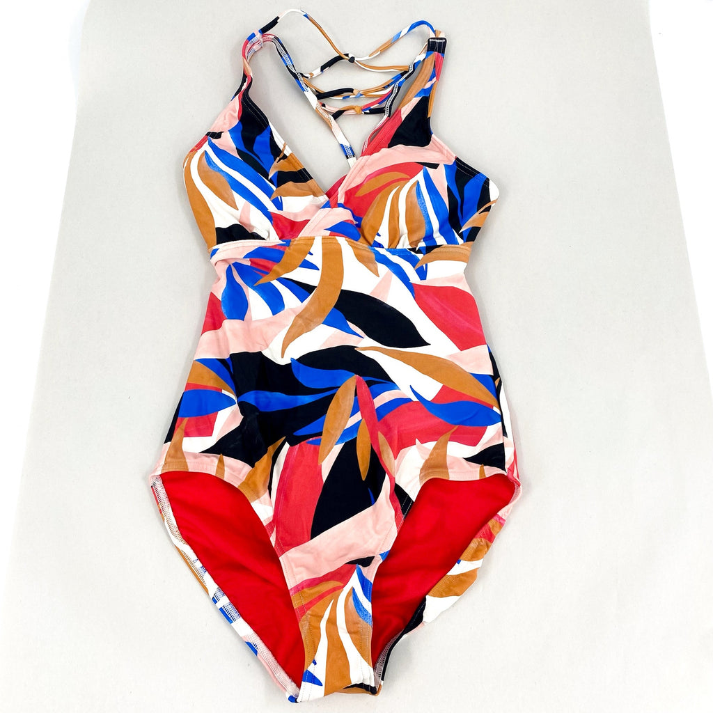 PRANA Women's Atalia One Piece Swimsuit XS Multi Tropics Print UPF 50+ NWT