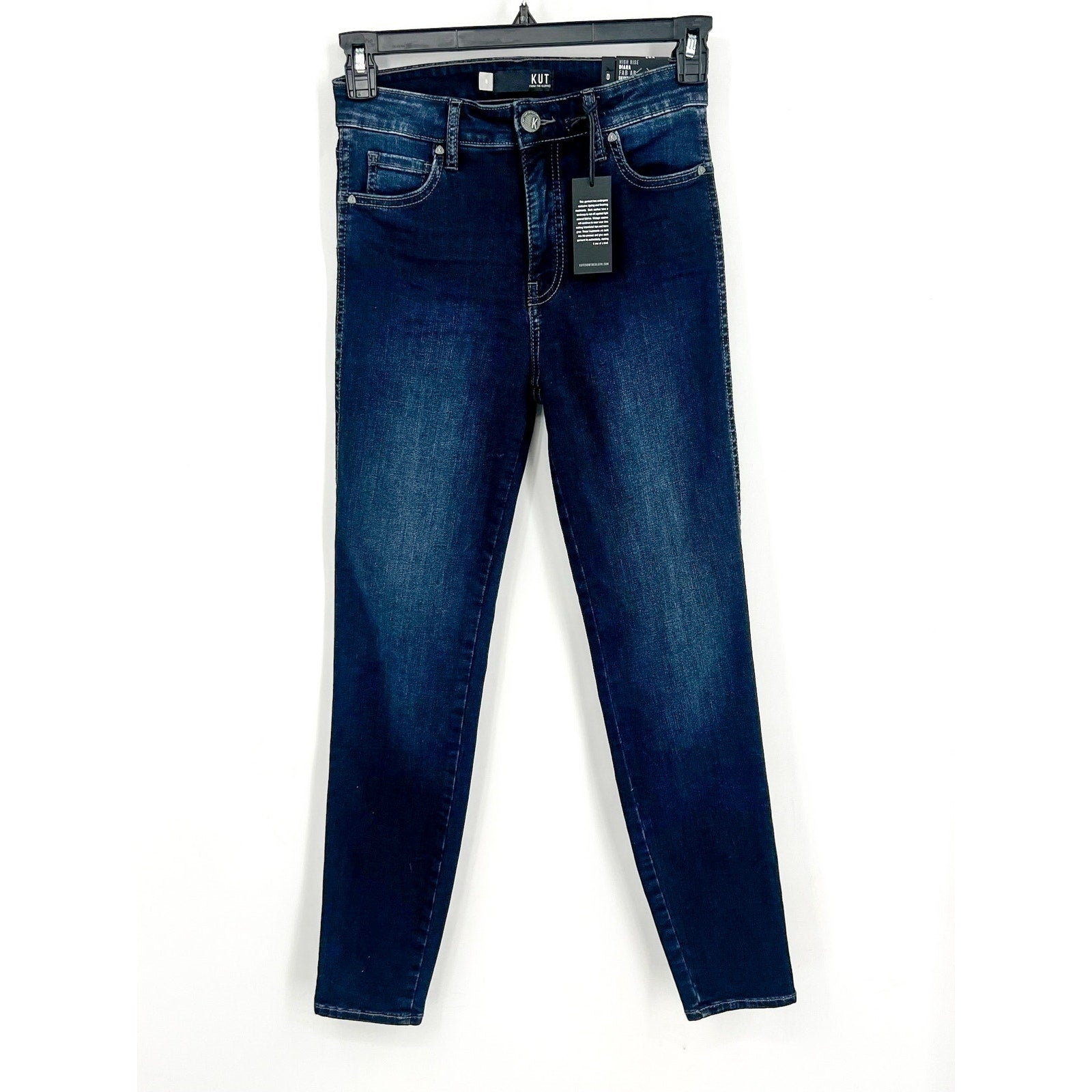 KUT FROM THE KLOTH Diana Skinny Jeans Blue Size 0 High-Rise Fab Ab NWT