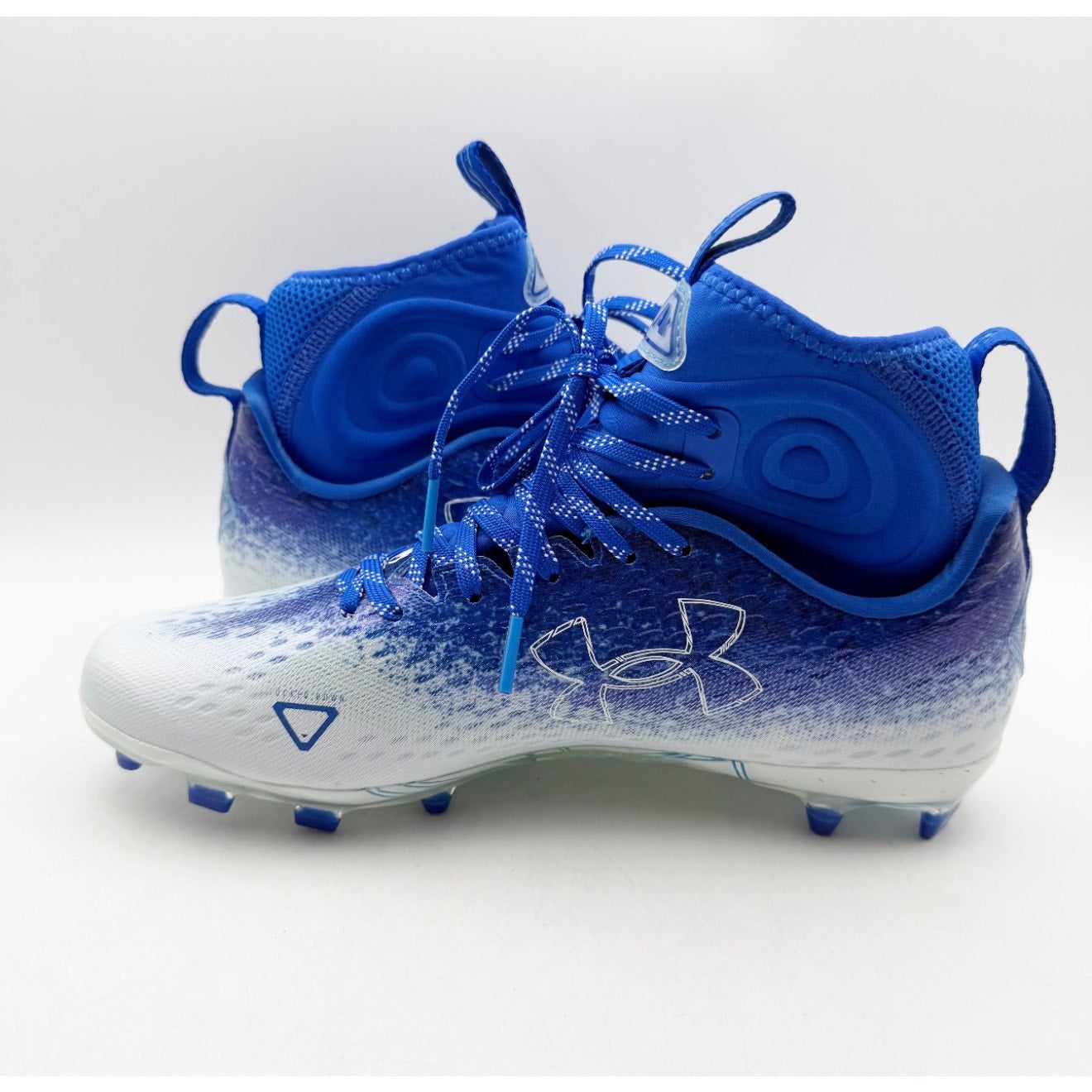 Under Armour Mens Spotlight Lux MC 2.0 Football Cleat Size 8.5 Blue White NWOB