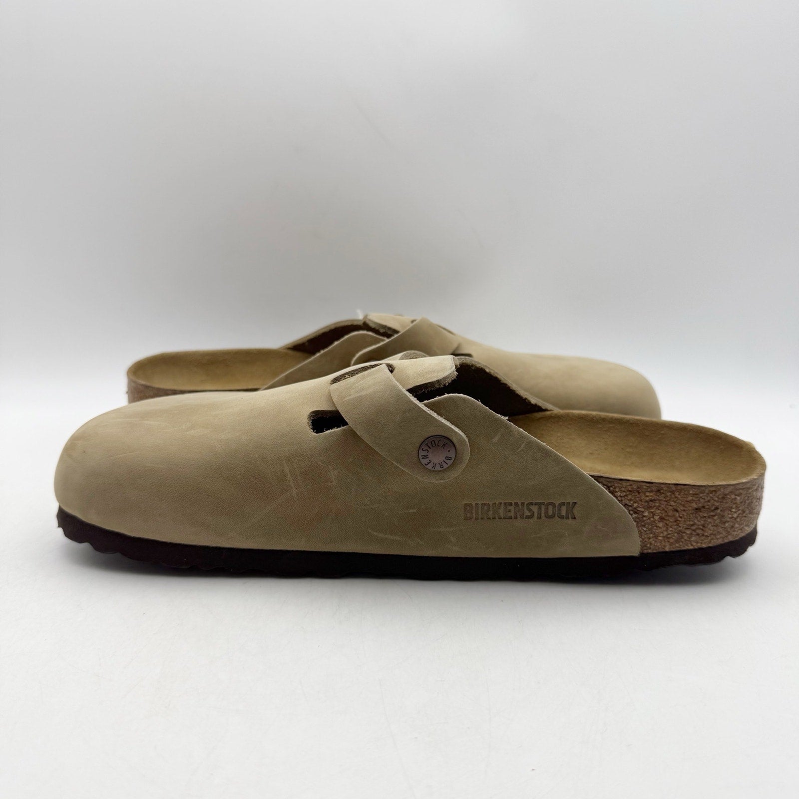 Birkenstock Womens Boston Soft Footbed Clogs EU 40 US 9 Brown Suede Slip On NWT
