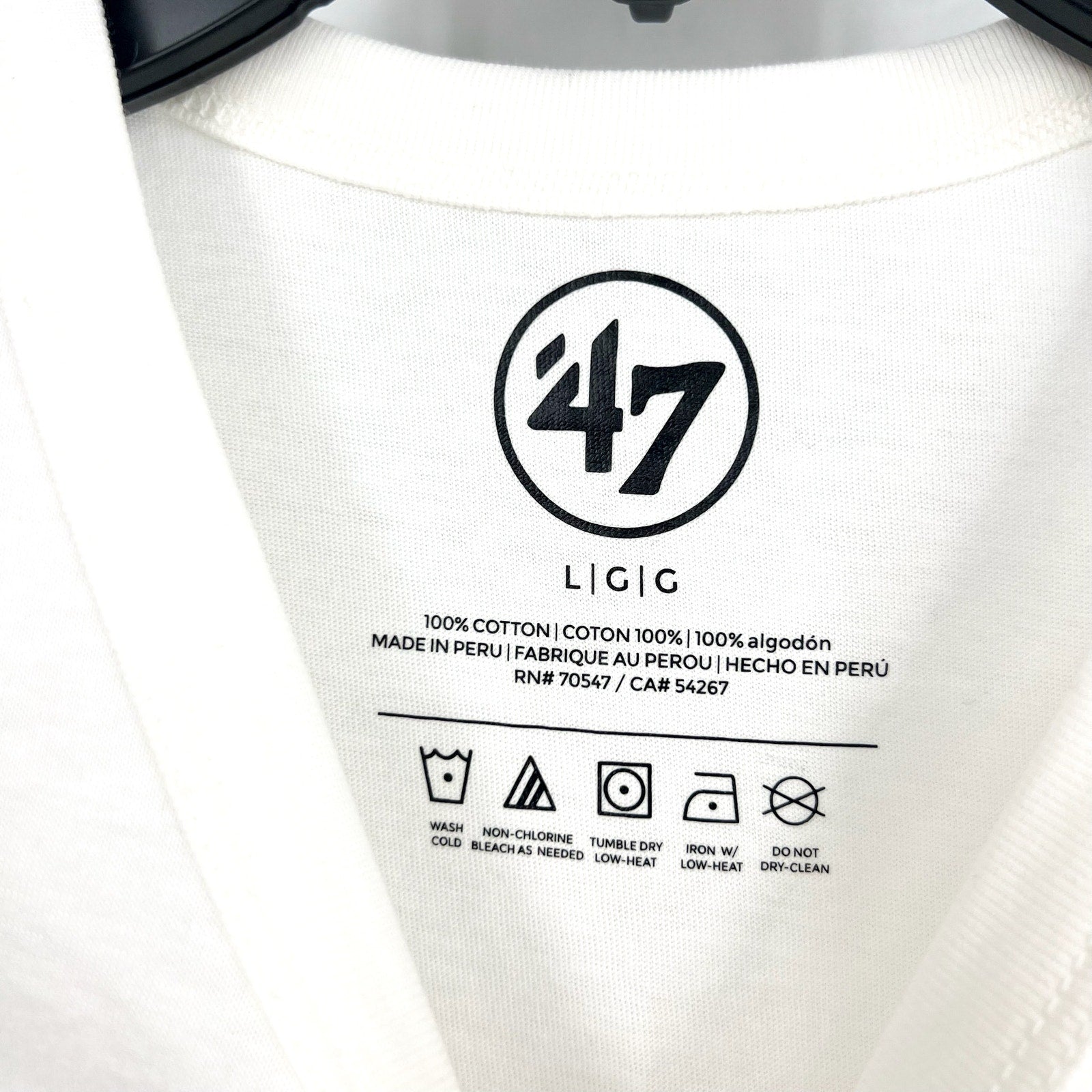 47 BRAND Mens Lone Star Showdown Football SS Fashion T Shirt Large White NWT