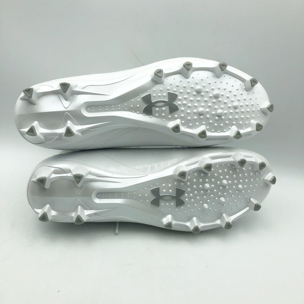 Under Armour Men Highlight MC 2.0 High Top Football Cleats Size 8 White NWOB