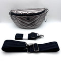 THINK ROYLN Women's Shining Star Crossbody/Belt Bag Silver Pearl Latte NWOT