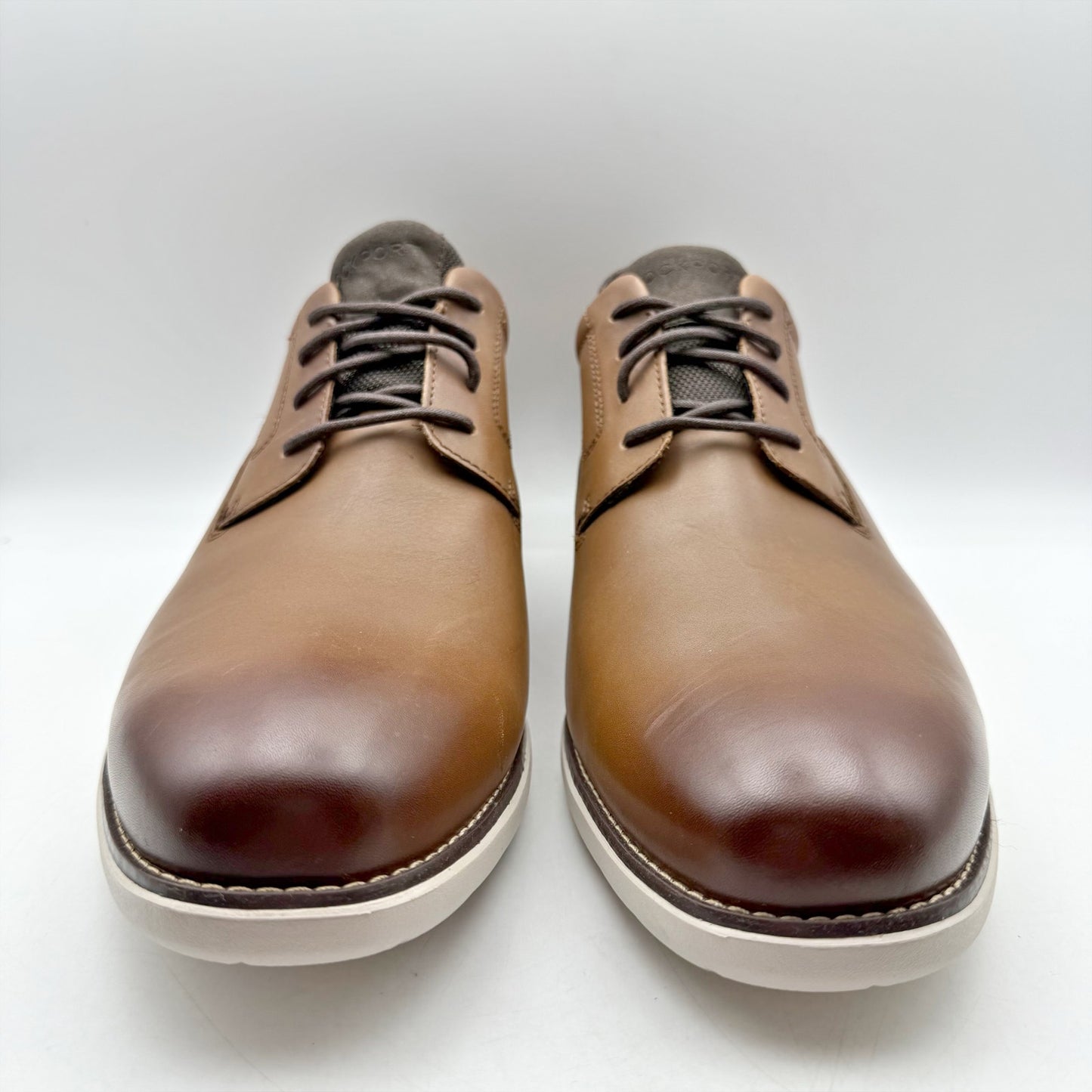 Rockport Mens Garett Oxford Shoes US 14 Wide EU 49 Brown Leather NWOB