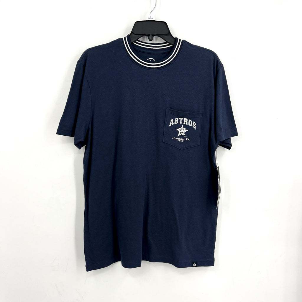 47 BRAND Mens Houston Astros Top Line Stewart Tee Small Blue Short Sleeve NWT