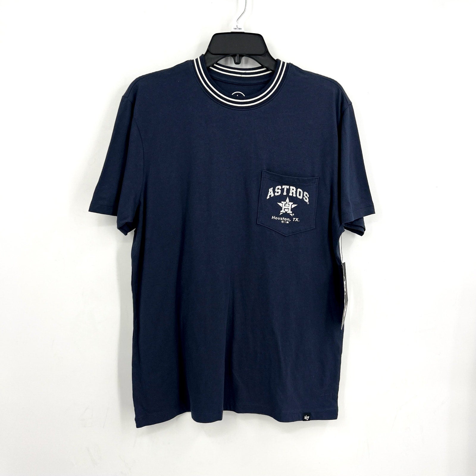 47 BRAND Mens Houston Astros Top Line Stewart Tee Small Blue Short Sleeve NWT