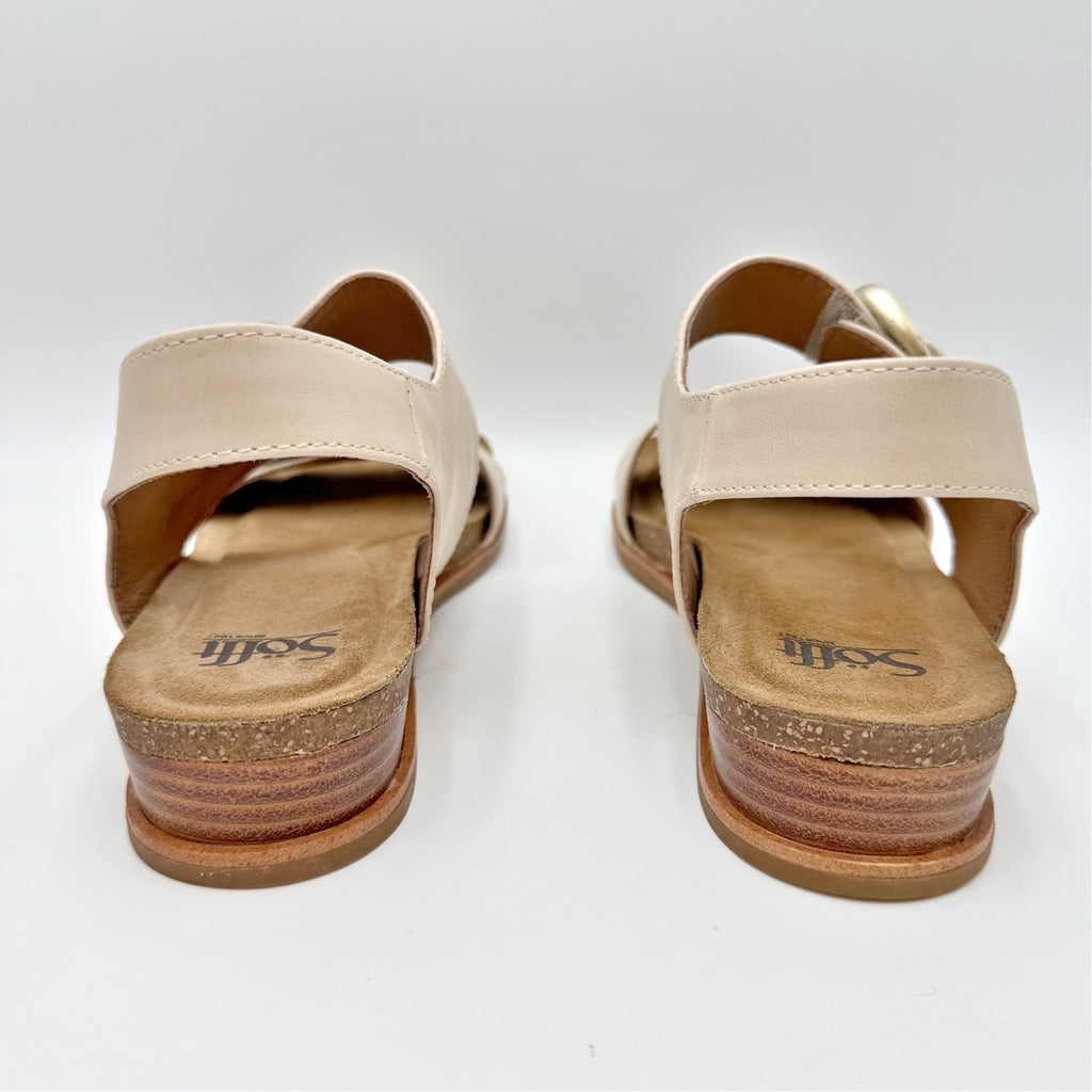 SOFFT Womens Peggie Sandals Size 9 M EU 40 Beige Leather NWOB