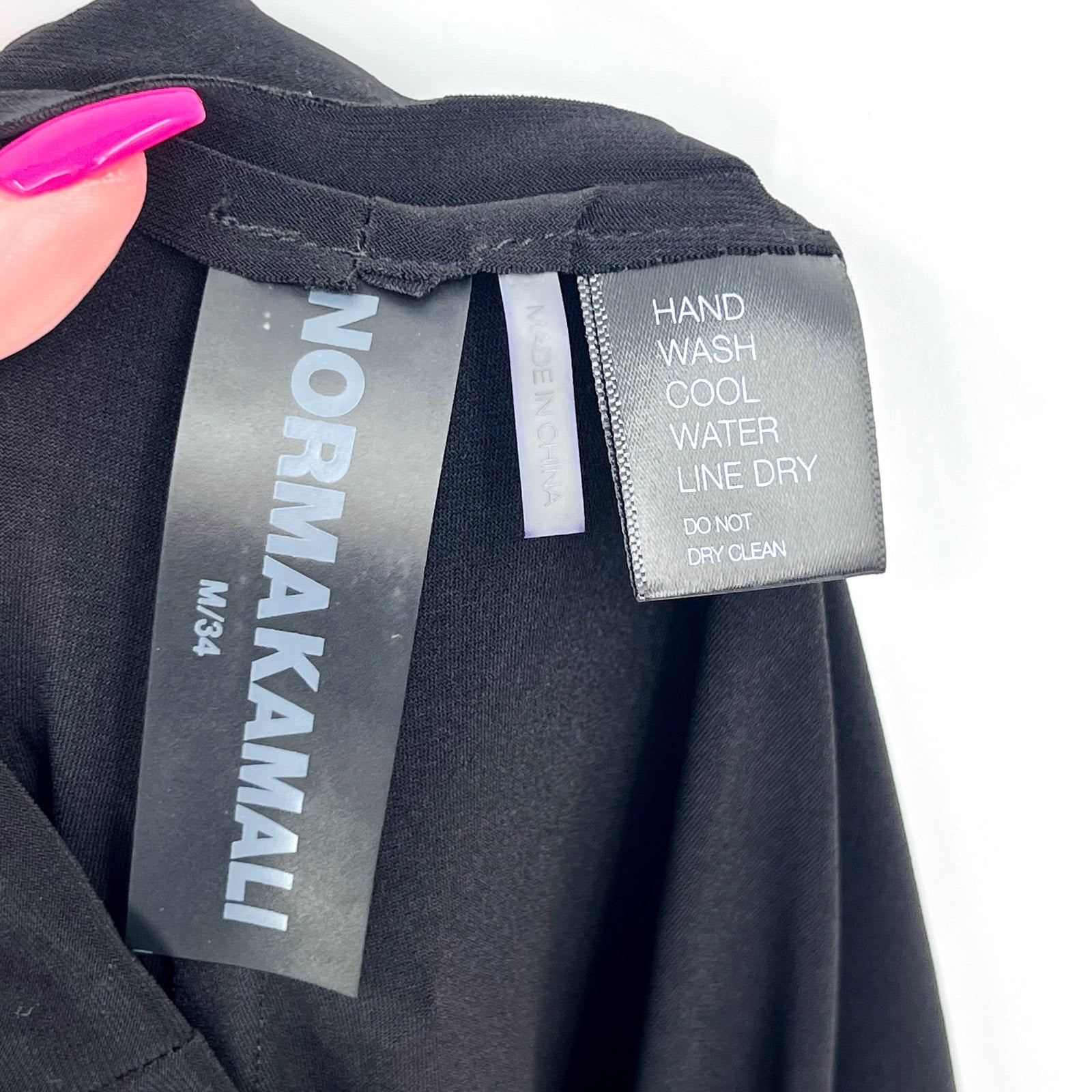 NORMA KAMALI Women's Lifestyle Cropped Leggings Medium/34 Black Stretch NWOT
