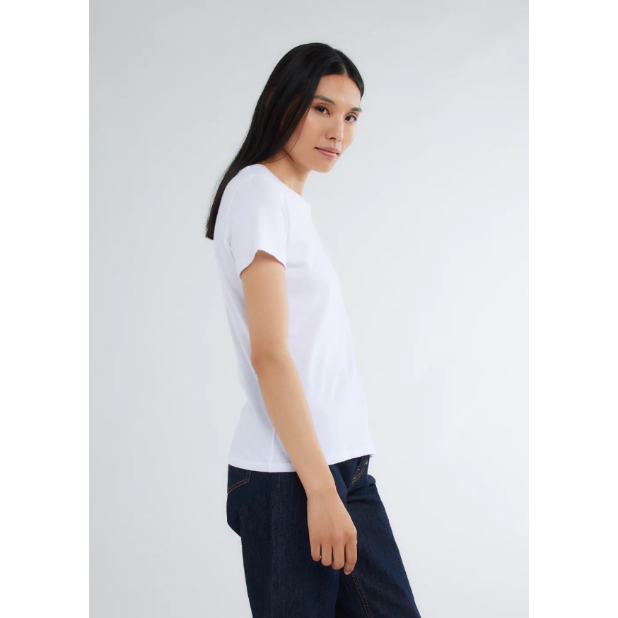 MAJESTIC FILATURES Women's Crewneck T Shirt Size 1 XS White Short Sleeve NWT