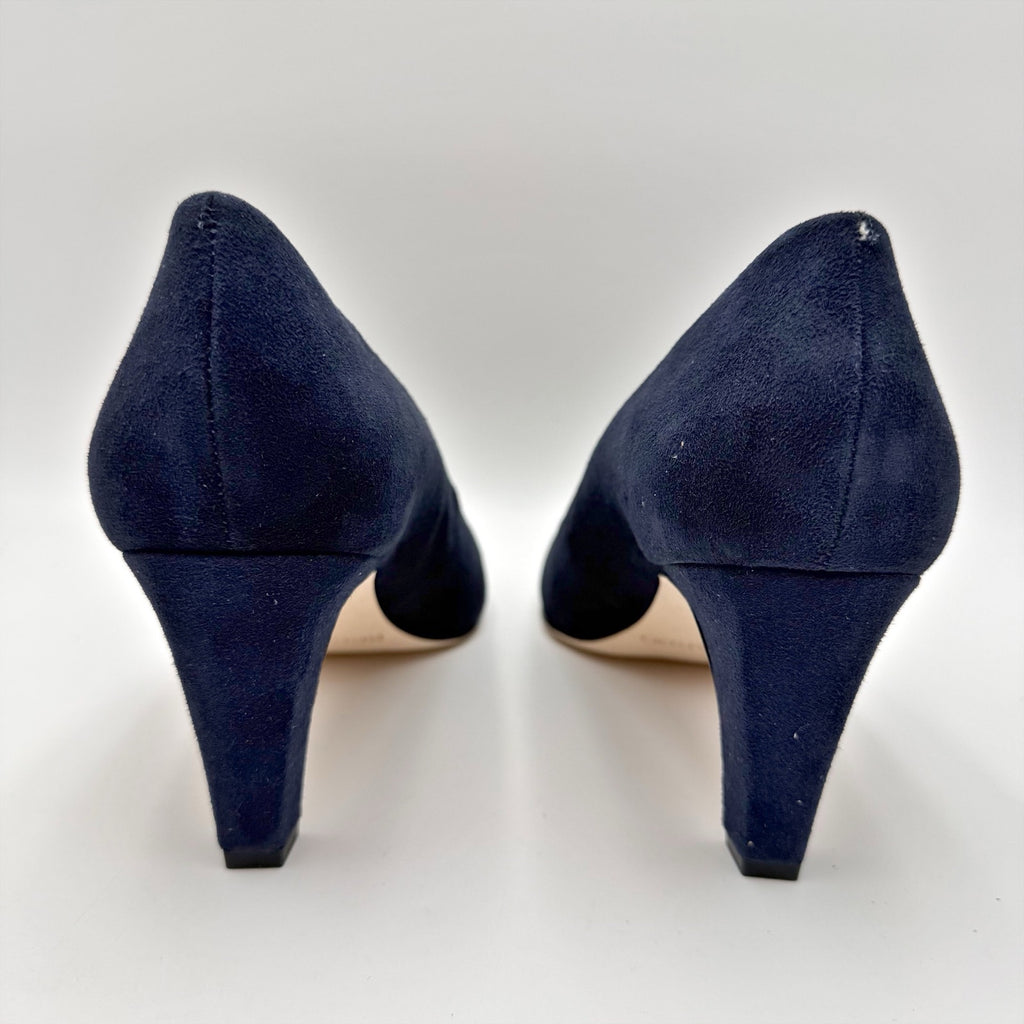 Bernardo Womens Giselle Pumps Size 9.5 M Dark Navy Blue Suede Heels NWOB