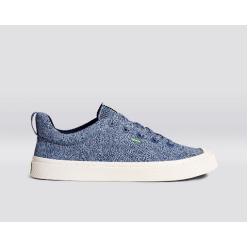 Cariuma IBI Low Casual Sneakers Mens 10 Womens 11.5 Stone Blue Bamboo Knit NIB