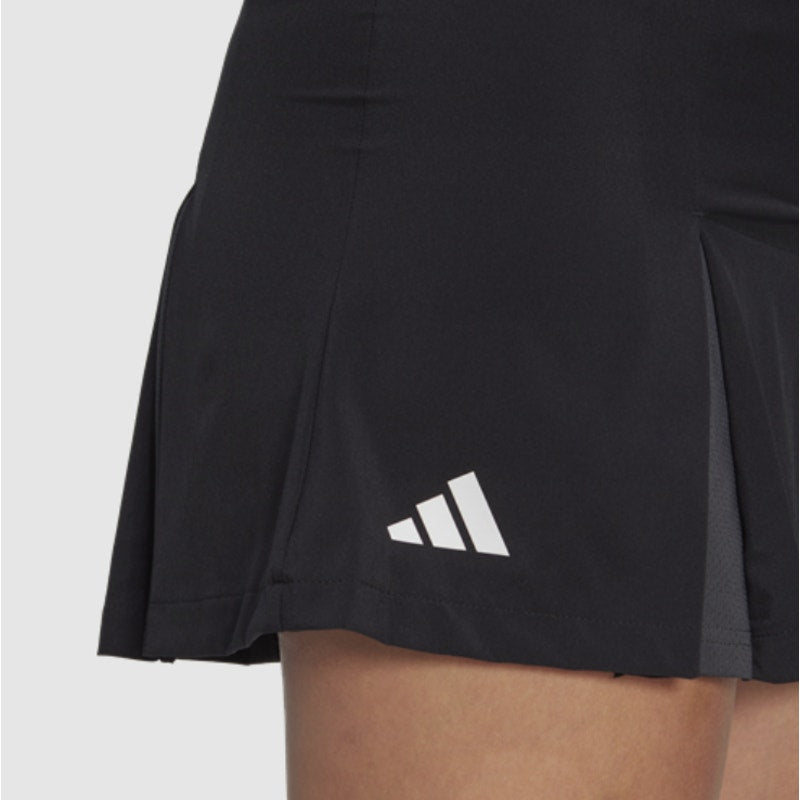 ADIDAS Women's Club Pleated Tennis Skirt Large Black Stretch NWT HS1459