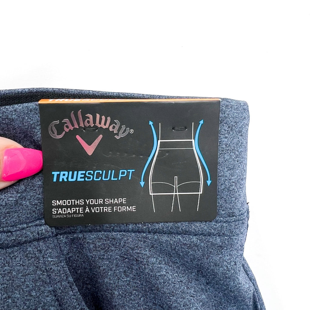 CALLAWAY Womens True Sculpt Skort Small Blue True Navy Heather UPF 50 NWT