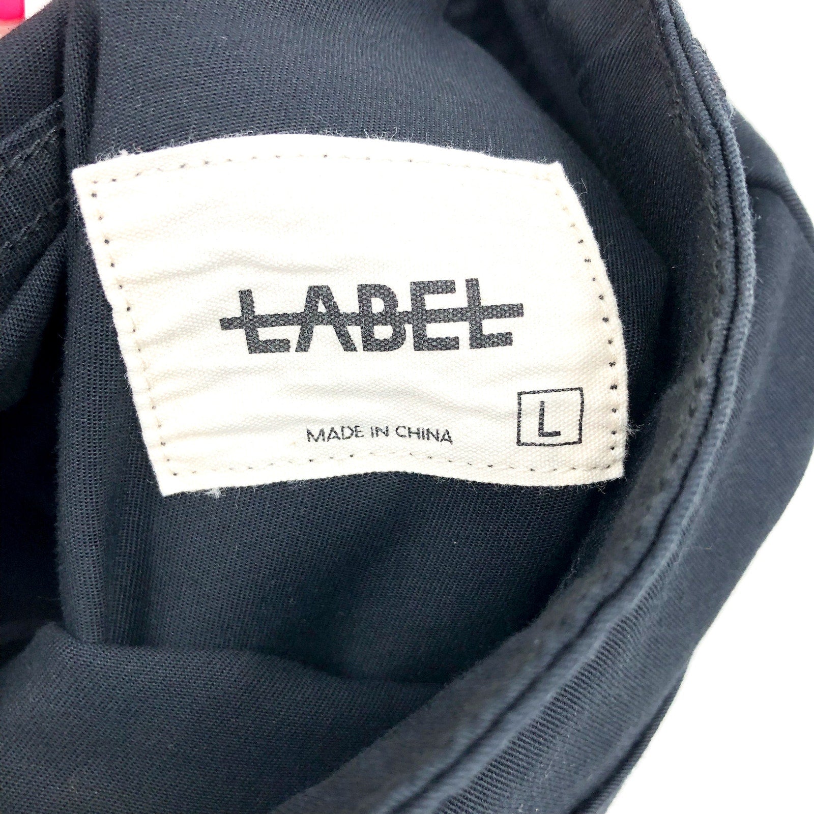 LABEL Womens Go-To Pants Large Black Relaxed Fit High Rise Crop Pockets NWT