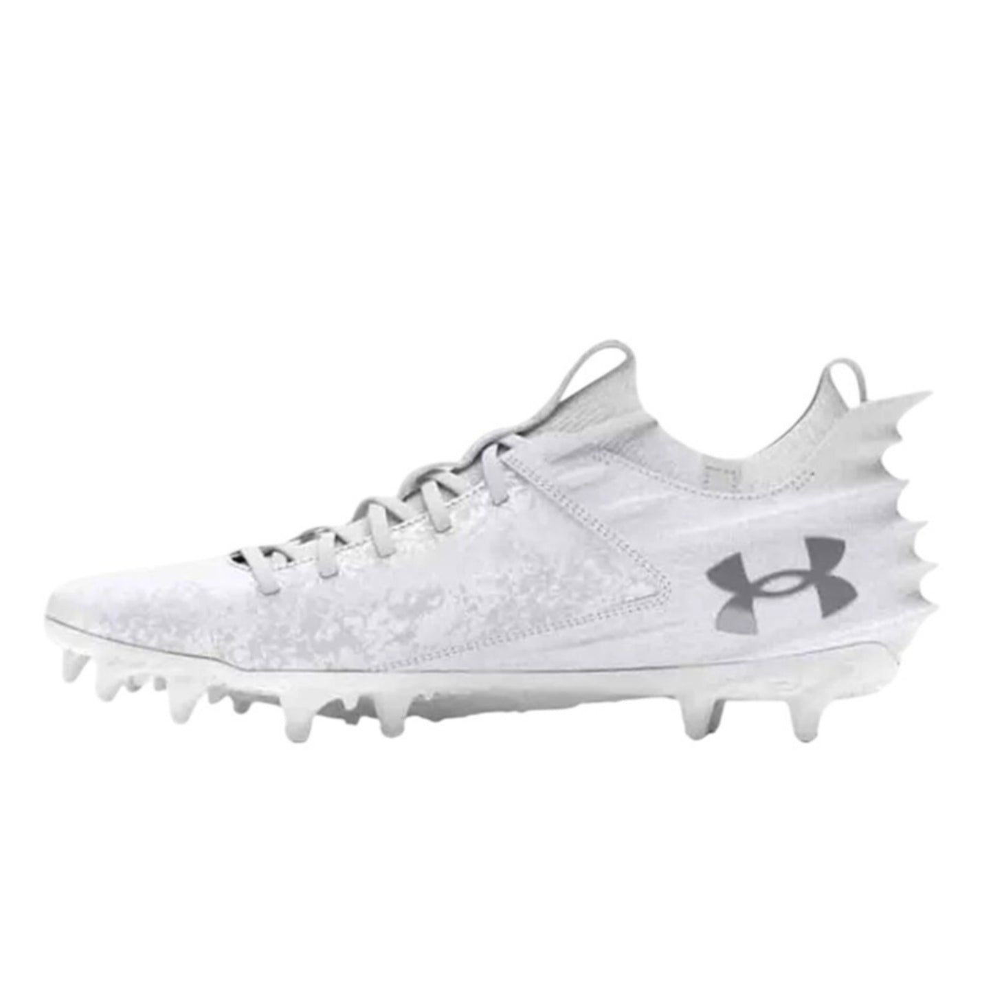 Under Armour Men Blur 2 MC Suede Molded Football Cleats 8.5 White Silver NWOB