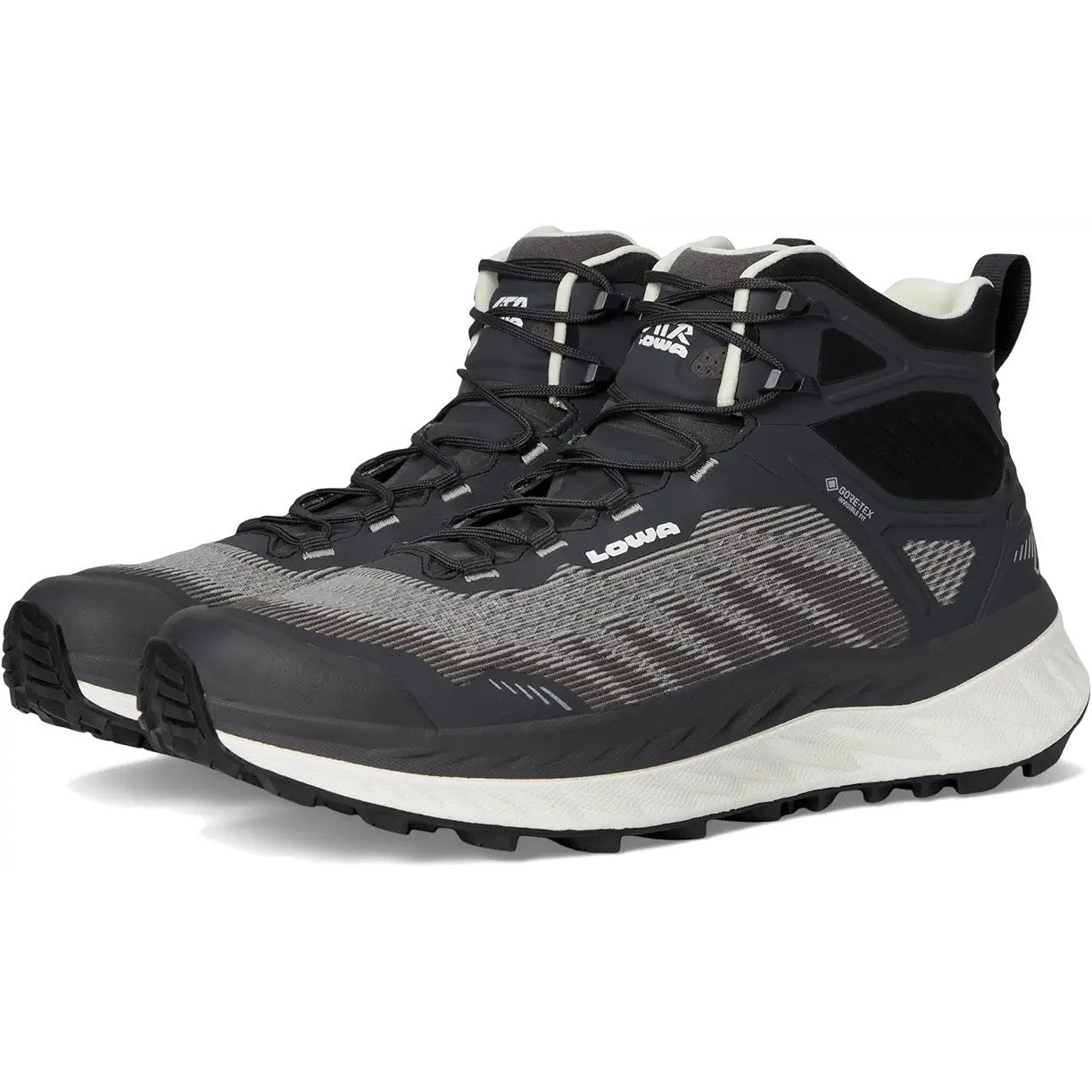 Lowa Womens Fortux GTX QC Ws Trail Running Sneaker US 7 EU 39 Black White WP NIB