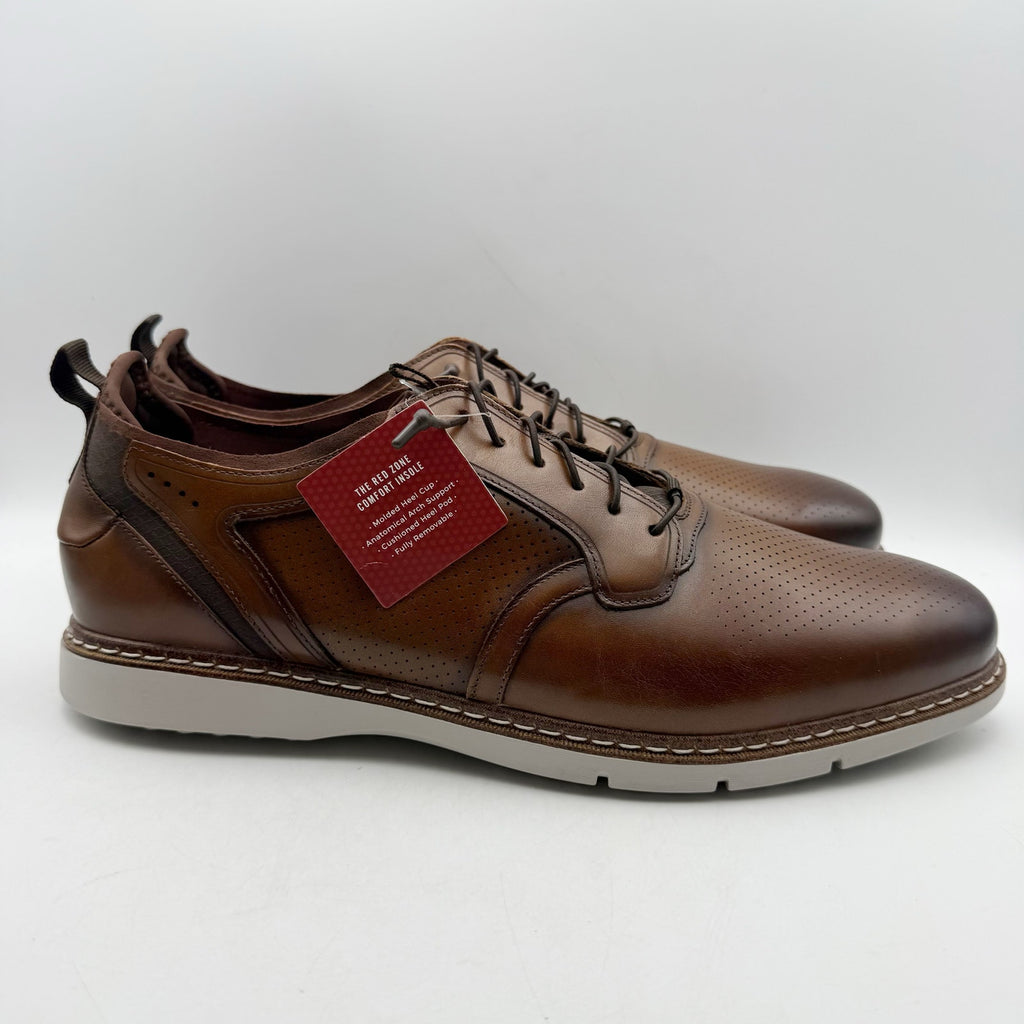 Stacy Adams Mens Sync Slip-On Oxfords Size 15 Wide Brown Leather NWOB