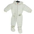 Save the Duck Baby Storm Hooded Snowsuit 6-9 Month White Puffer Winter NWOT