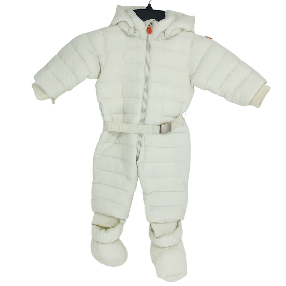 Save the Duck Baby Storm Hooded Snowsuit 6-9 Month White Puffer Winter NWOT