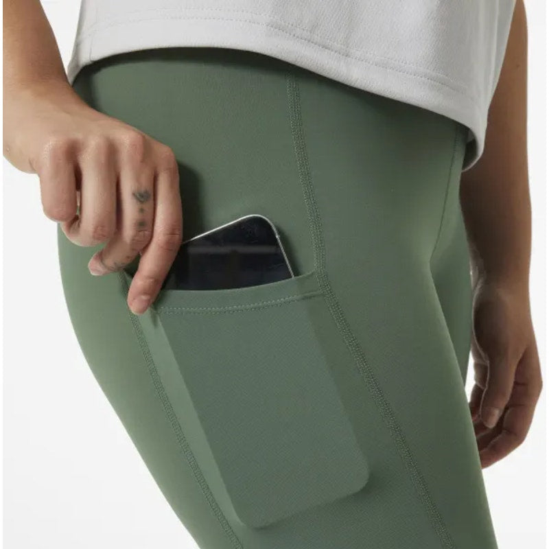 HELLY HANSEN Women's Rapide Trail Leggings XL Spruce Green Athletic Pocket NWT
