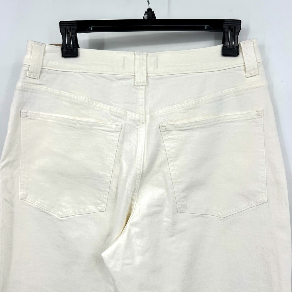 MADEWELL Womens Perfect Vintage Wide-Leg Crop Jeans Size 29 US 8 White NT995 NWT