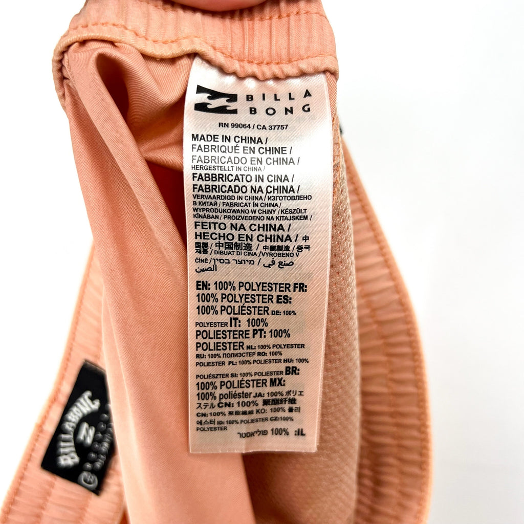 BILLABONG Men's All Day Layback Boardshort Large Orange Dusty Melon Overdyed NWT