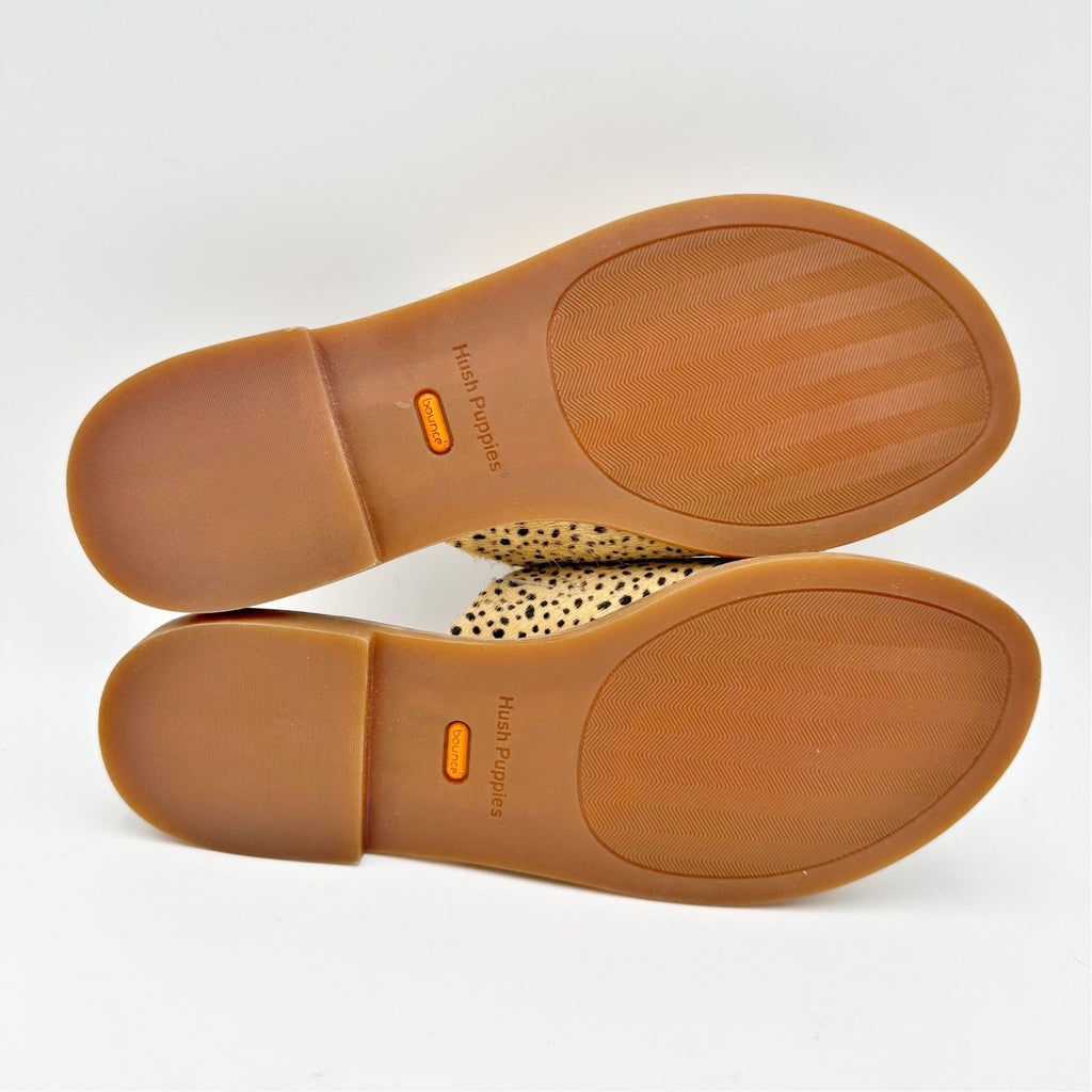 Hush Puppies Womens Lexi Slide Sandals Size 7 EU 38 Brown Black Calf Hair NIB
