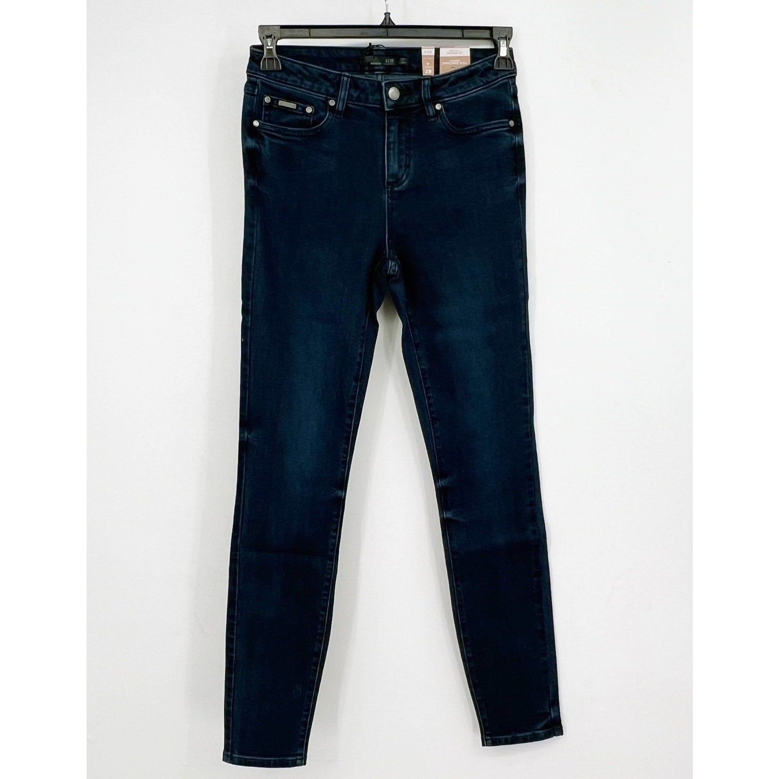 Prana Womens Sienna Skinny Jeans 28x31 US 6 Deep Blue Stretch Denim Mid Rise NWT