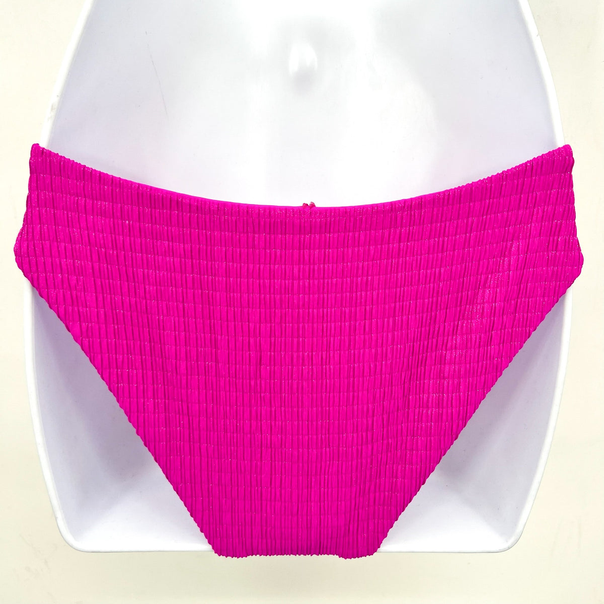 BECCA Women's Luminous Hipster Bikini Bottom Small Vivid Pink Cut Out Swim NWT