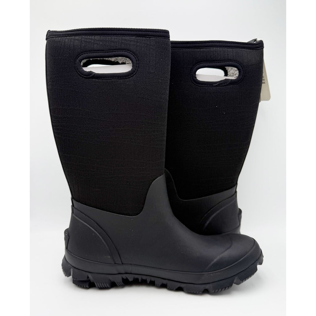 Bogs Womens Whiteout Cracks Tall Boots Size 12 EU 43 Black Waterproof NIB