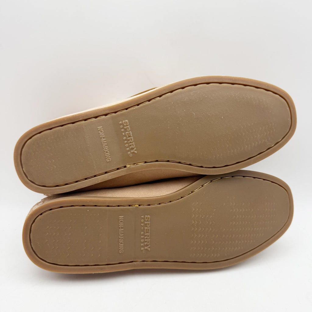 Sperry Womens Authentic Original 2 Eye Boat Shoes Size 7 EU 37.5 Tan Suede NIB
