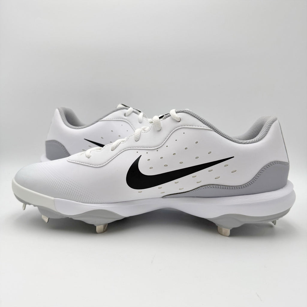 Nike Mens Alpha Huarache Varsity 4 Metal Baseball Cleats US 12 White Silver NWOB