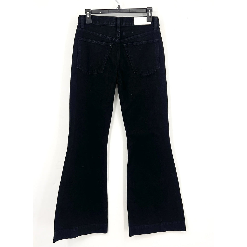RE/DONE Womens Originals 70's Low Rise Bell Bottom Jeans Size 26 US 2 Black NWOT