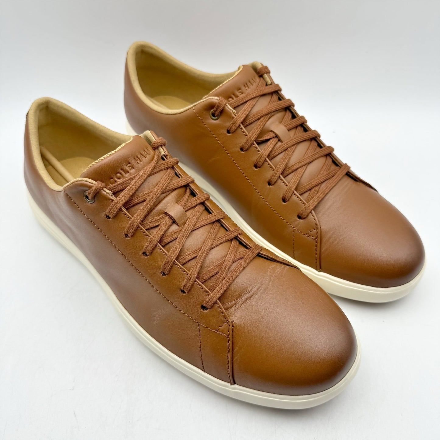 Cole Haan Mens Grand Plus Crosscourt ll Sneakers US 10 M Tan Brown Leather NIB