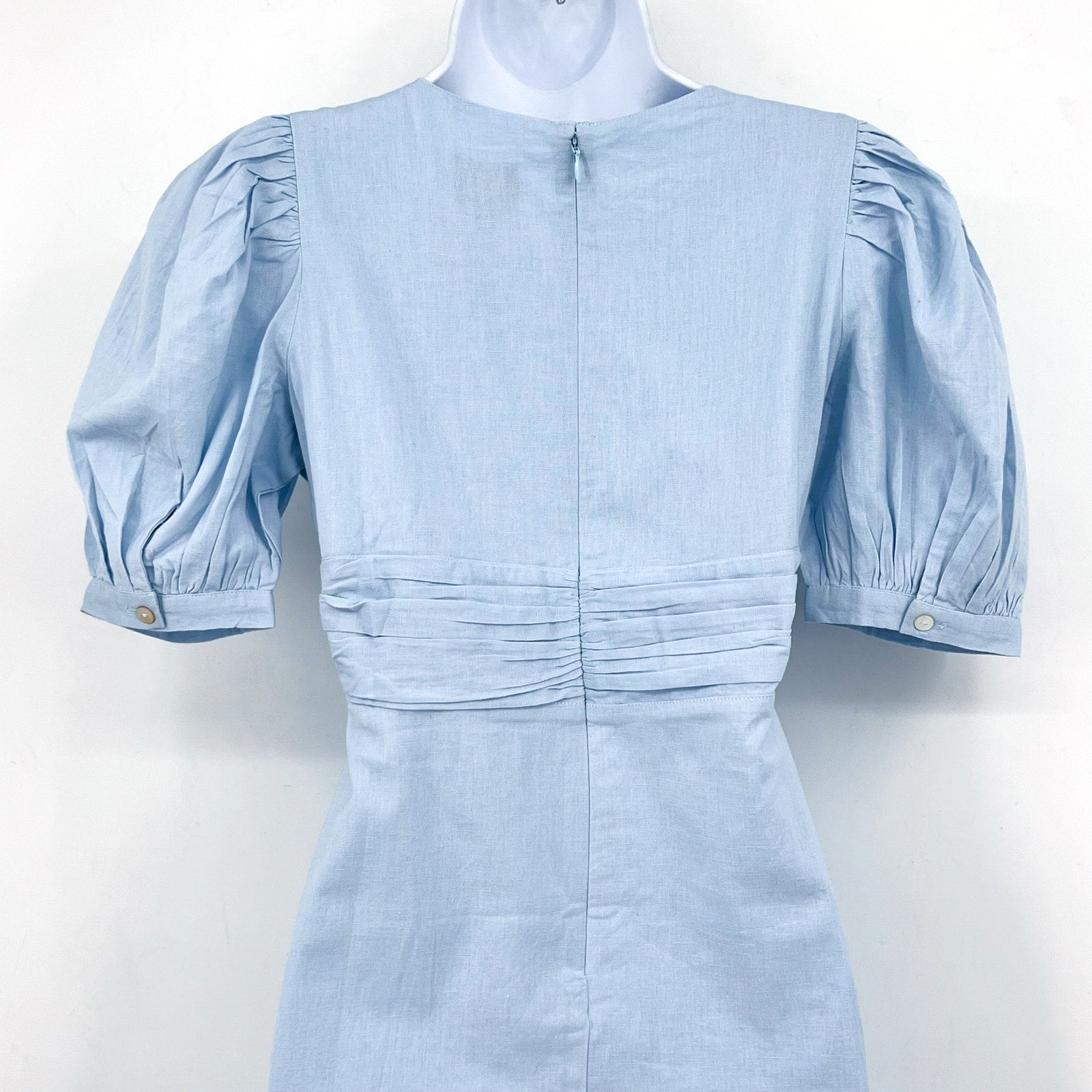 BARDOT JUNIOR Girl's Sky Mini Dress Size 16 Sky Blue Short Puff Sleeve NWT