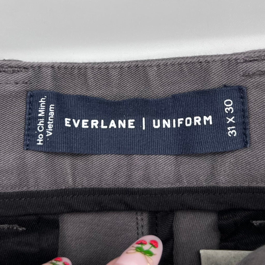Everlane Mens Performance Chino Pants 31x30 Slate Grey Athletic Straight Leg NWT