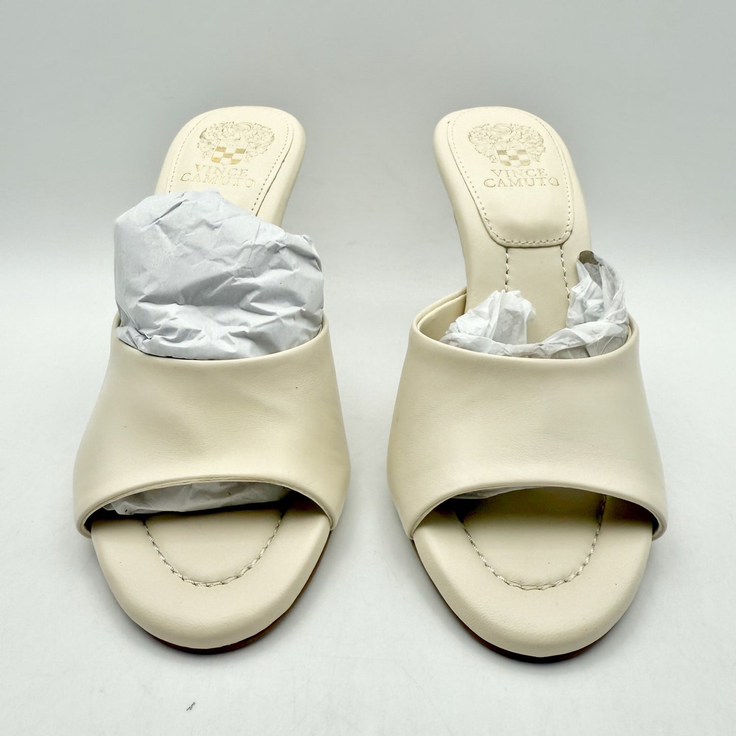 Vince Camuto Womens Paigely Mules US 5 M EU 35 Off White Leather Slip On NIB