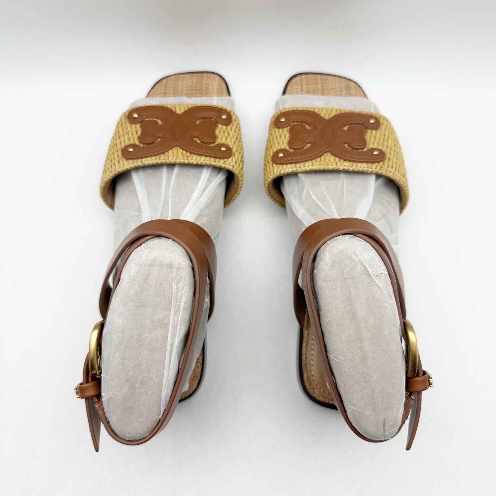 Sam Edelman Womens Ilsie Ankle Strap Sandals SIZE 6.5 Brown Leather NWOB