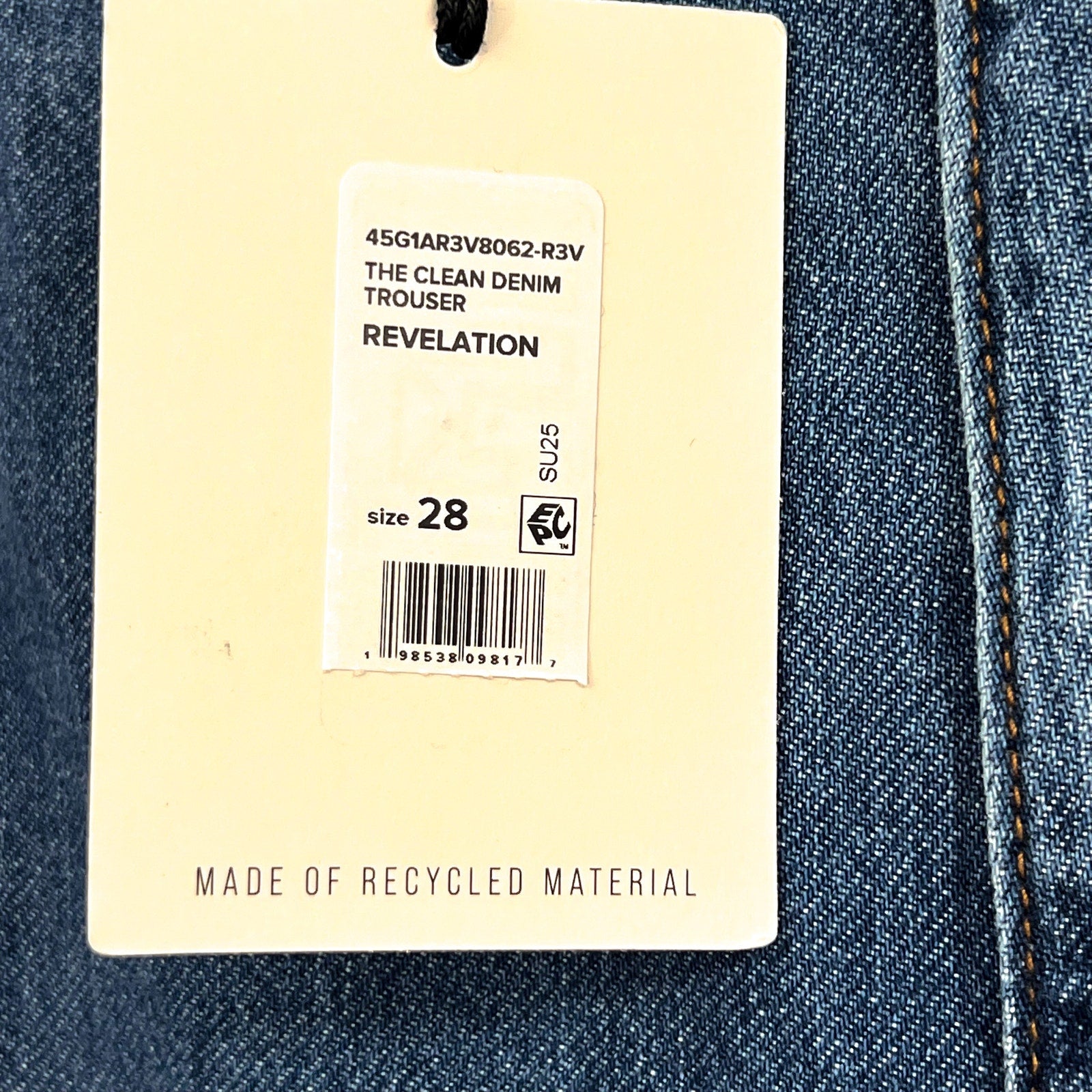 JOE'S JEANS Women's Clean Denim Trouser Jeans Size 28 US 6 Revelation Blue NWT