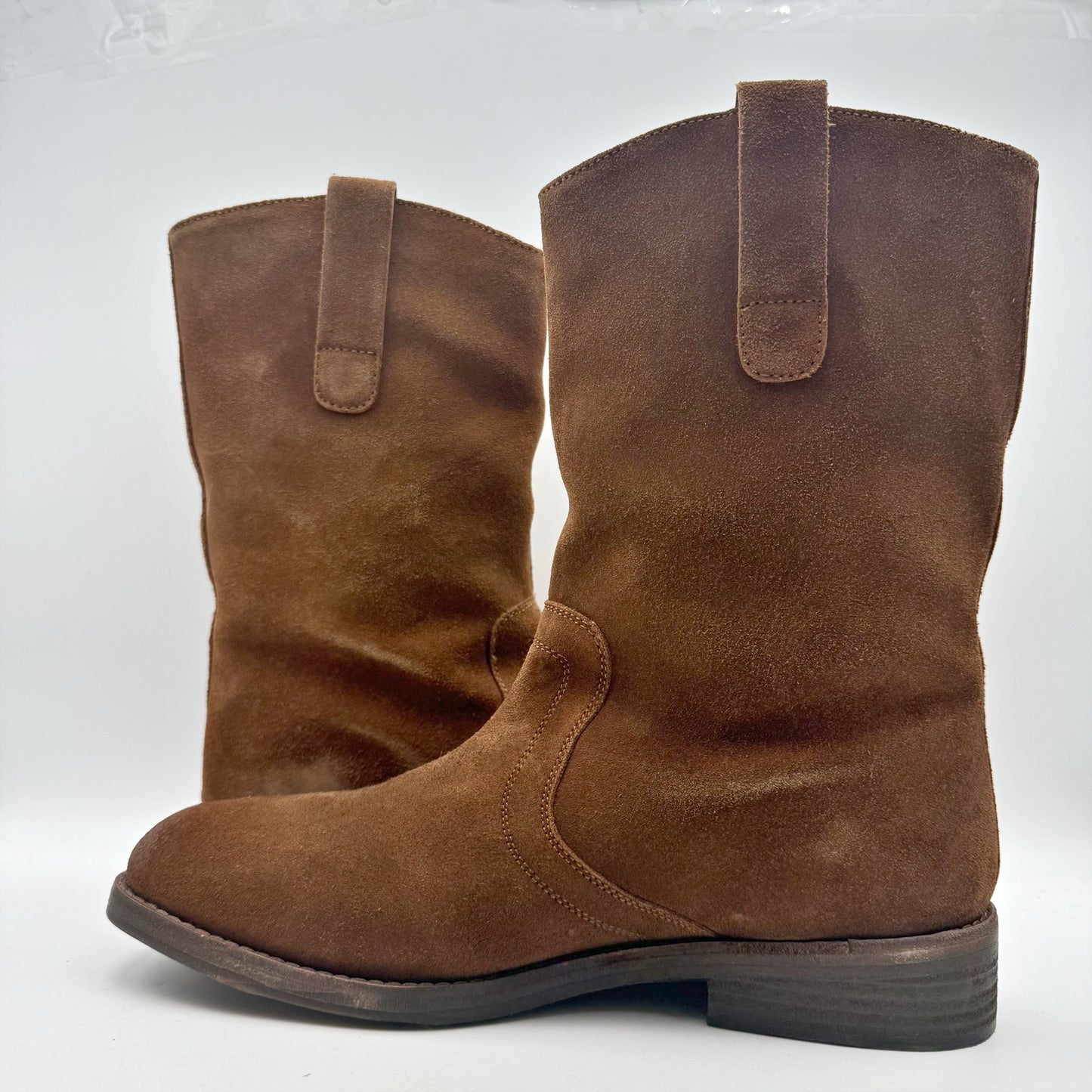 Free People Womens Easton Equestrian Ankle Boots US 9.5 EU 40.5 Brown Suede NIB