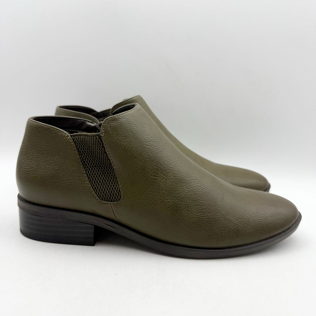 SOUL Naturalizer Womens Respect Ankle Boots Size 8 Wide EU 38.5 Green NIB