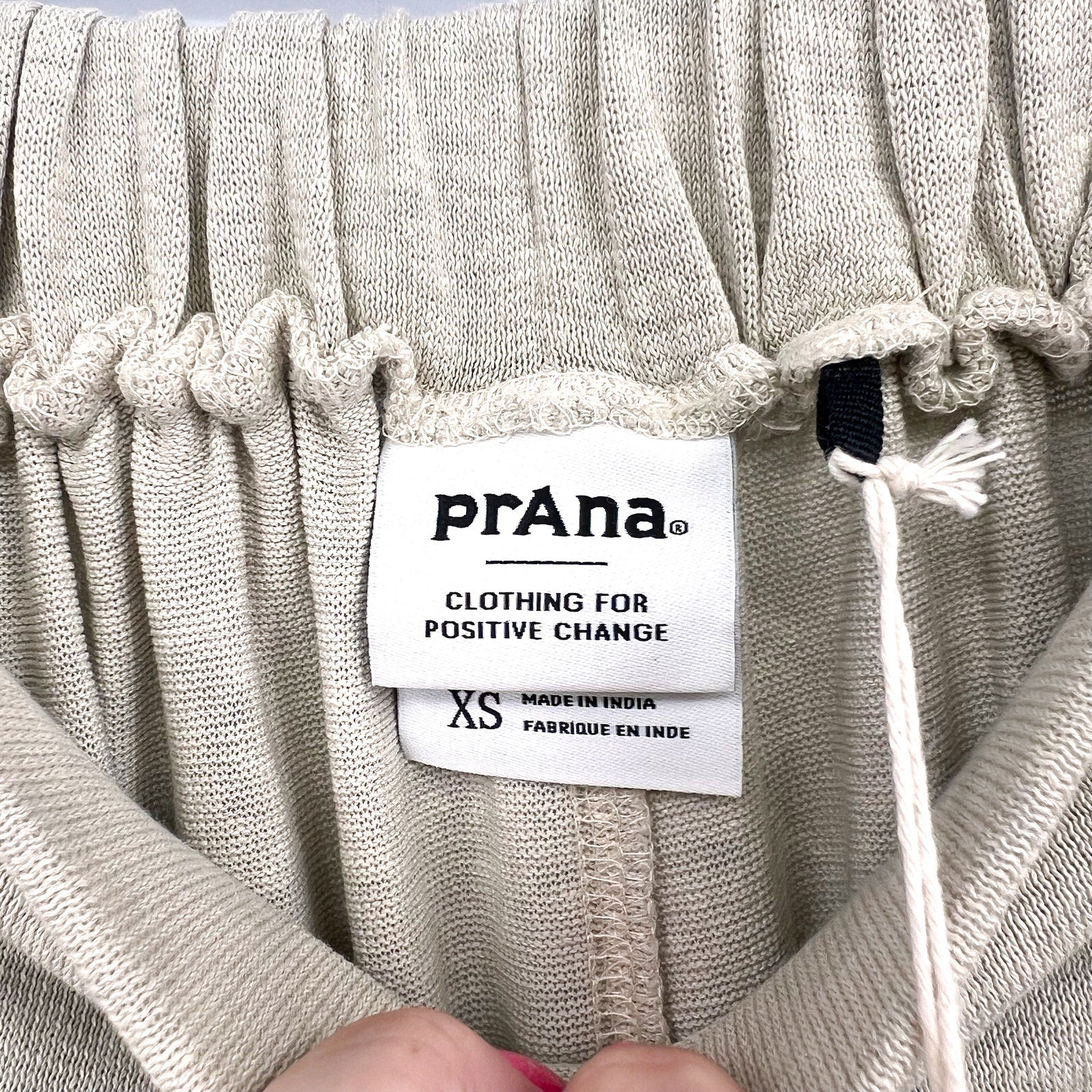 PRANA Women's Tidal Wave Midi Skirt XS Sand Beige High Low Knit NWT