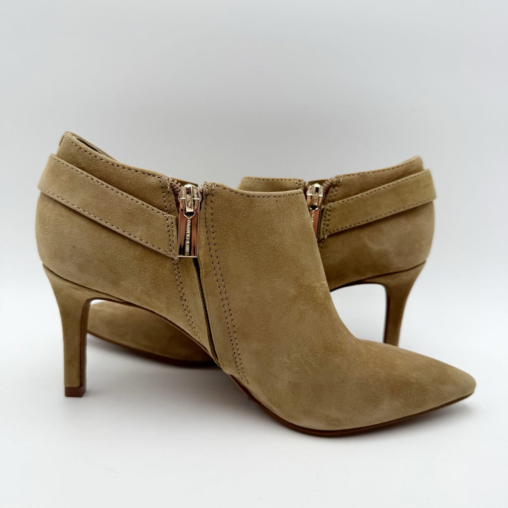 Vince Camuto Womens Kreitha Heeled Bootie Size 5.5 Brown Suede NWOB