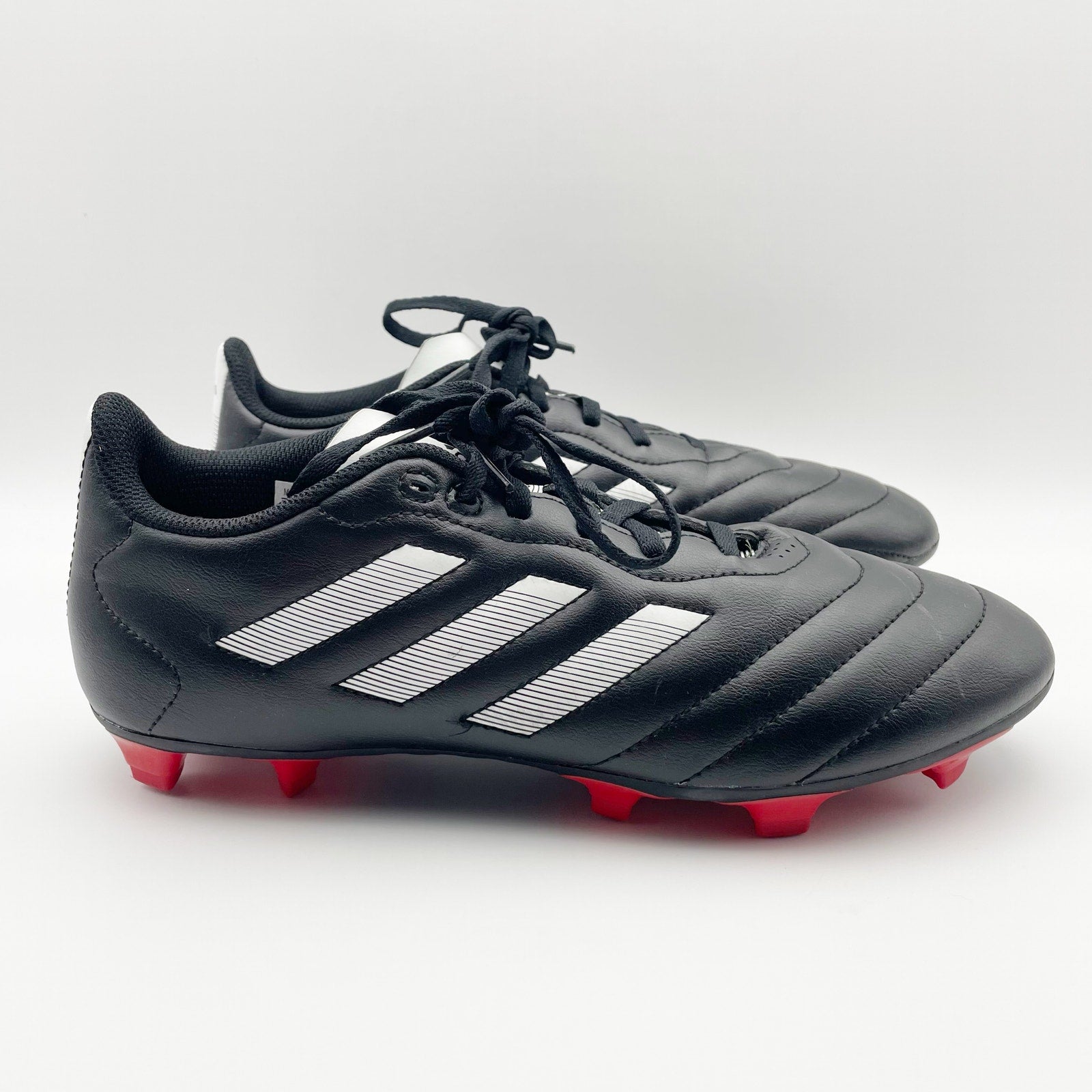Adidas Mens Goletto VIII Soccer Cleat US 12 Fr 46 2/3 Black Red Firm Ground NWOB