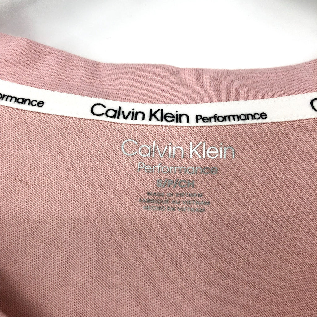 CALVIN KLEIN Women's V-Neck T-Shirt Small Secret Pink Short Sleeve NWT