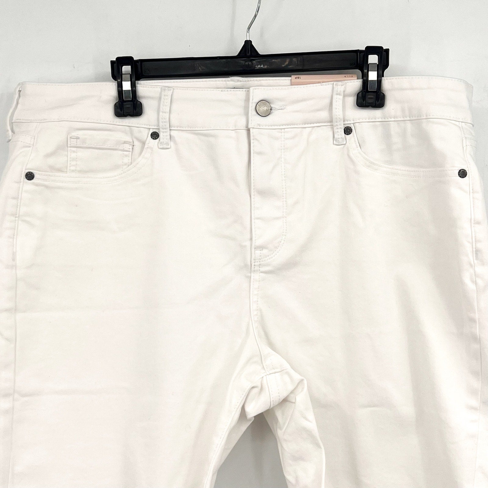 NYDJ Womens Ella Denim Shorts Size 18 PETITE Optic White 8" Inseam NWT