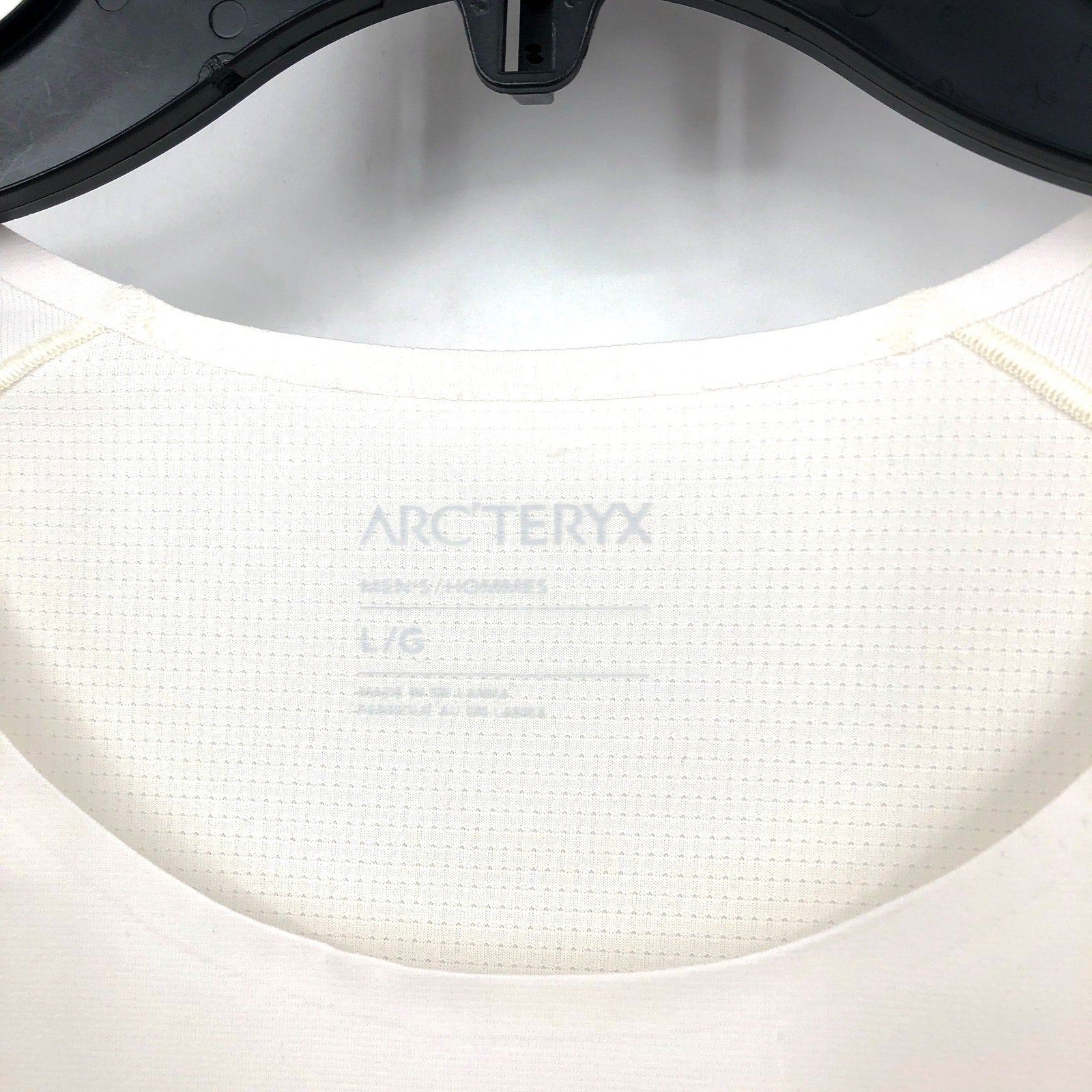 ARC'TERYX Men's Norvan Downword Logo T-Shirt Large White Arctic Silk NWT