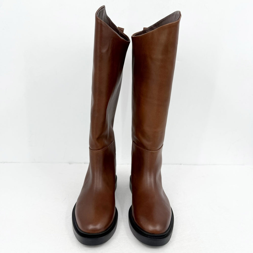 Steve Madden Womens Gaige Knee High Boots Size 9.5 M Brown Leather NIB