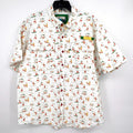 MAGELLAN OUTDOORS Laguna Madre Luchadores Fishing Shirt Large White Multi NWOT